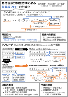 ⾊付き双⽅向型付けによる型要求フローの形式化